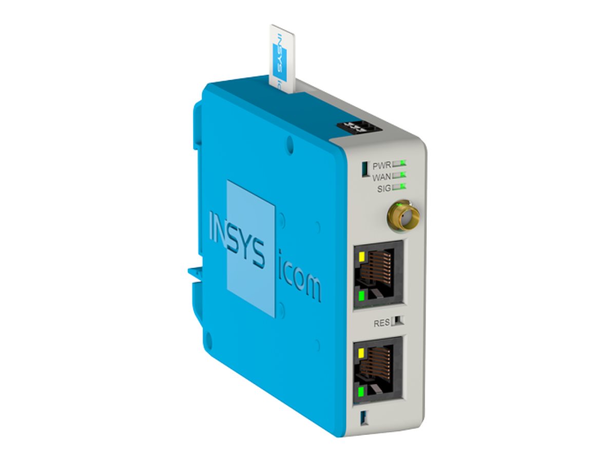 INSYS icom MIRO-L230 Router WWAN 2G 3G 4G Blau,Weiß