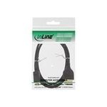 InLine® HDMI Mini Superslim Kabel A an D, High Speed HDMI® Cable with Ethernet, schwarz / gold, 1m (17501D)