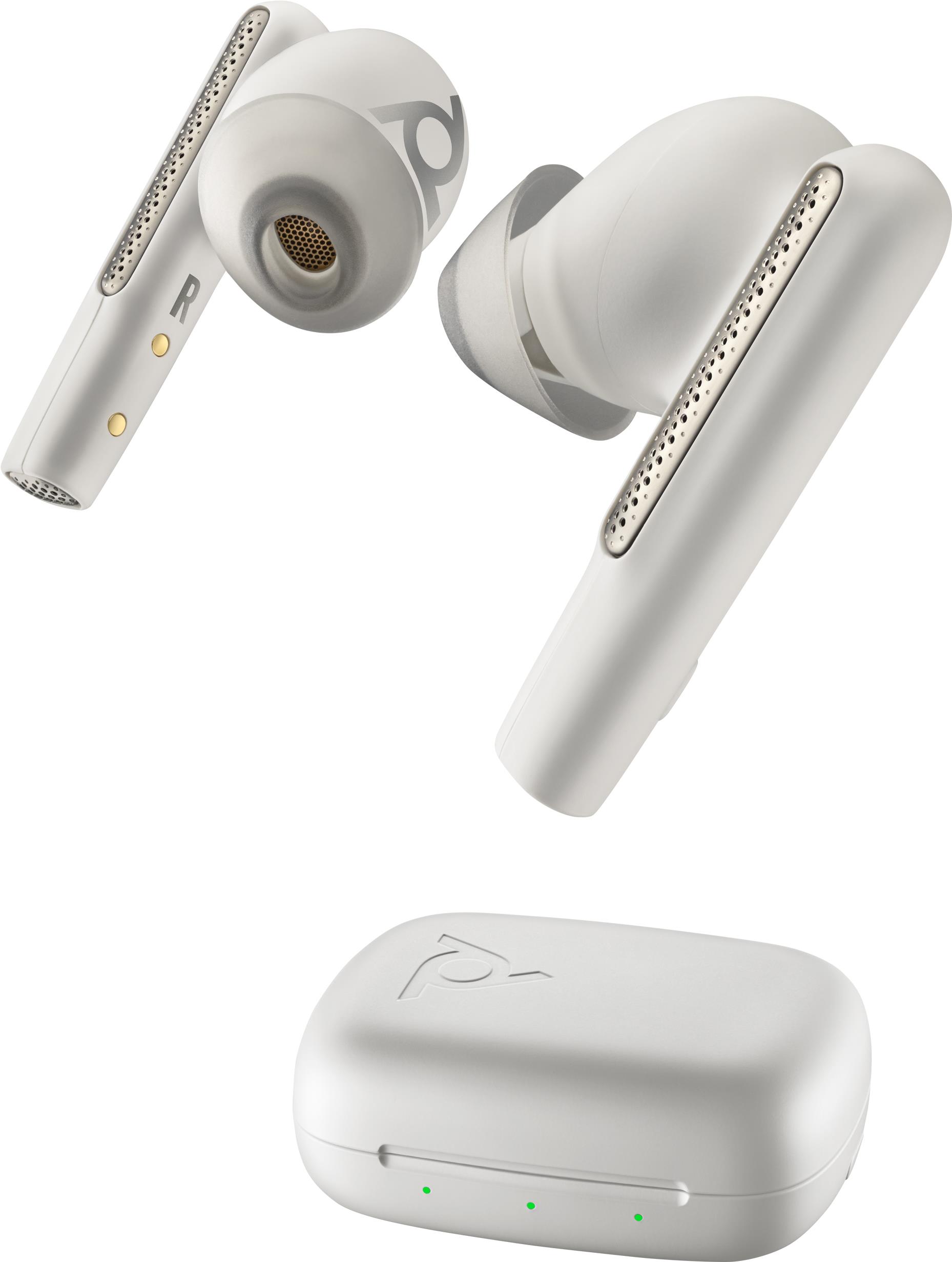 HP Poly Voyager Free 60 UC Kopfhörer Kabellos im Ohr Anrufe/Musik USB Typ-C Bluetooth Weiß (7Y8L4AA)