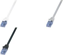 LogiLink Patchkabel EconLine, Kat. 6A, U/UTP, 10,0 m, grau AWG26 CCA, 2 x RJ45 ungeschirmte Stecker, TAI/EIA 568B - 1 Stück (CP3092U)