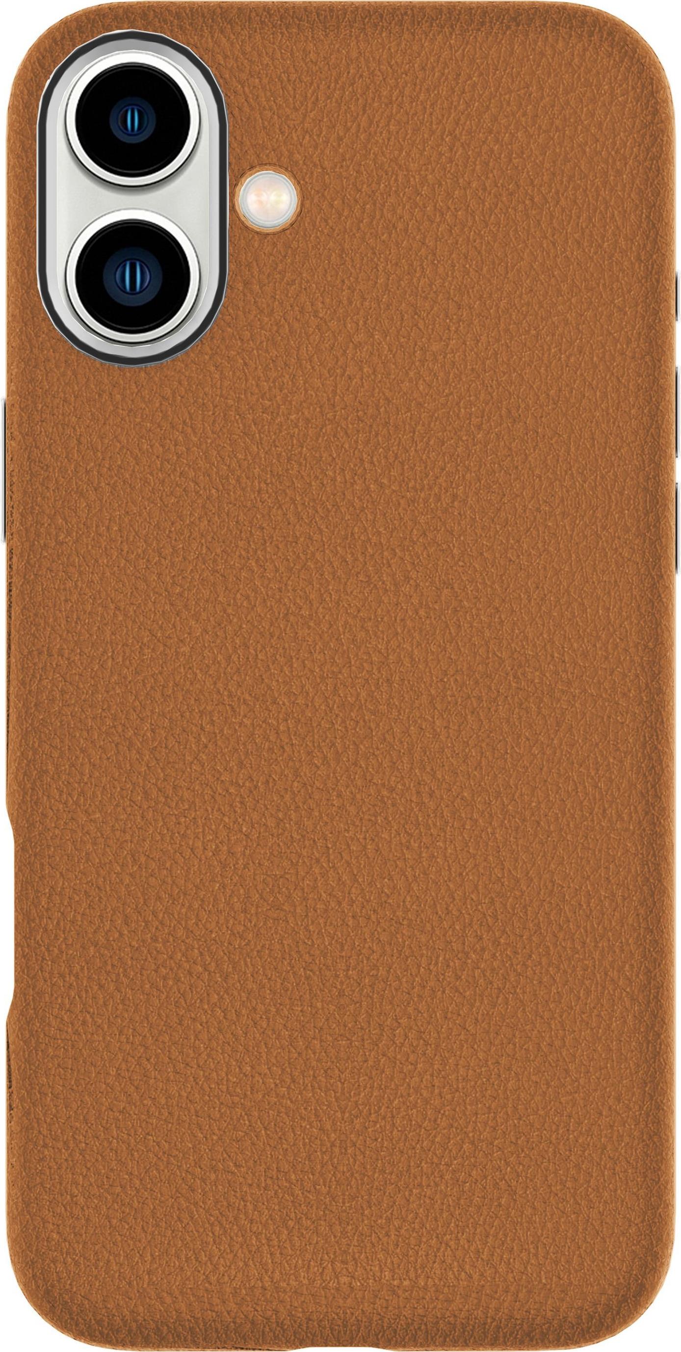 eSTUFF INFINITE VENICE iPhone 16 Brown Leather Magnetic Cover. (ES67160024)