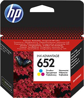 HP 652 Farbe (Cyan farbstoffbasiert, Magenta farbstoffbasiert, Yellow farbstoffbasiert) (F6V24AE#BHK)