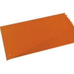 herlitz Trennstreifen, trapezförmig, Manila-Karton, orange für DIN A4, gelocht, 120 x 230 mmn, zur übersichtlicheren (10838498)