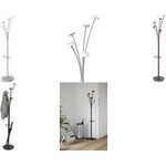 ALBA Garderobenständer FESTIVAL, Höhe: 1.870 mm, schwarz Standrohr aus Stahl, Durchmesser: 38 mm, Standfuß aus - 1 Stück (PMFEST N)