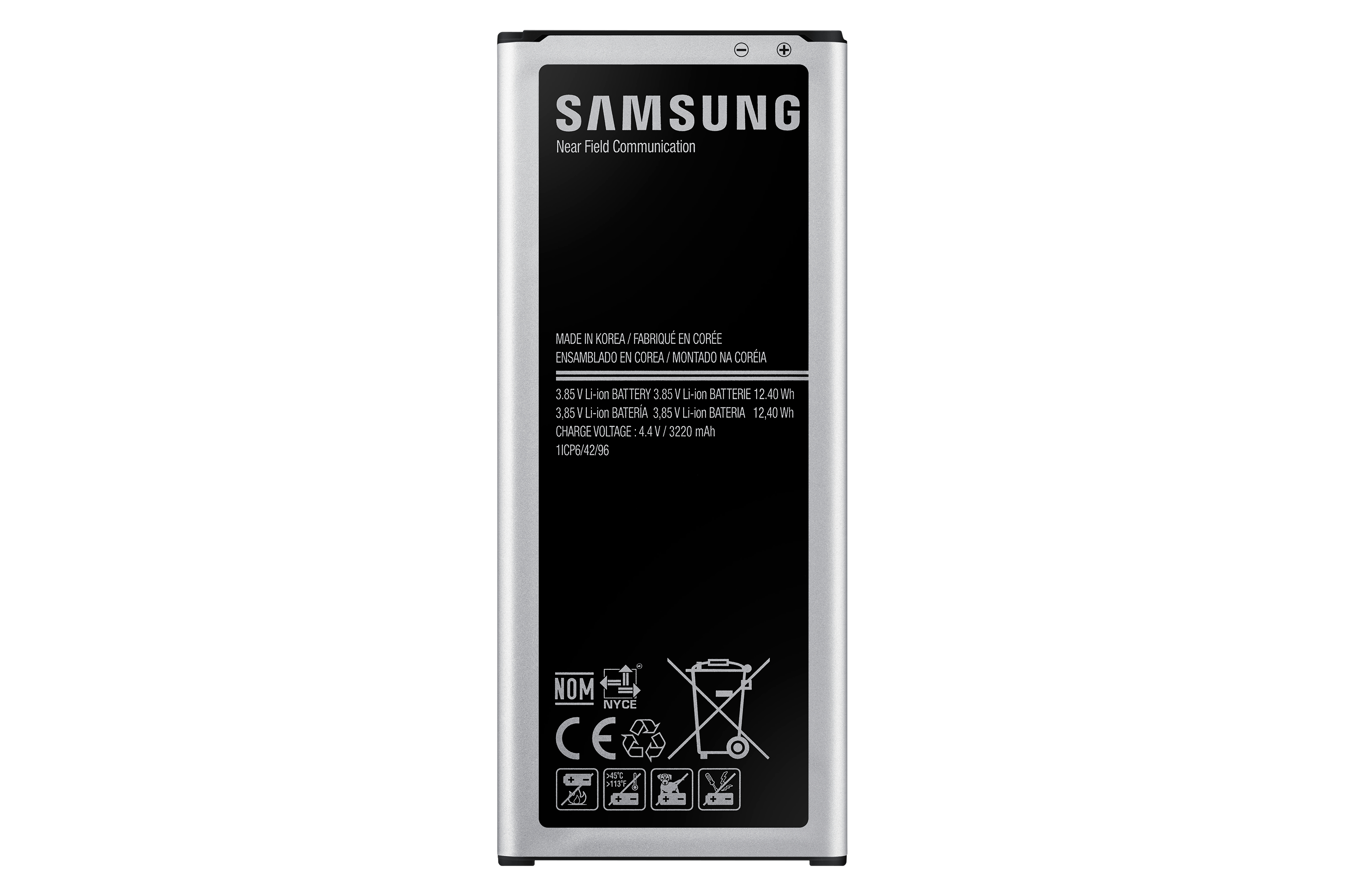 Samsung Akku EB-BN910B 3.220 mAh Li-Ion für Galaxy Note 4 Schwarz, Silber