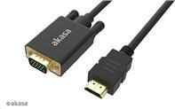 Akasa AK-CBHD26-20BK Videokabel-Adapter 2 m HDMI Typ A (Standard) VGA (D-Sub) Schwarz (AK-CBHD26-20BK)