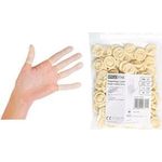 HYGOSTAR Latex-Fingerlinge, puderfrei, weiß, M Länge: 70 mm, aus leichtem Latex, gerollt, textuierte - 1 Stück (26753)