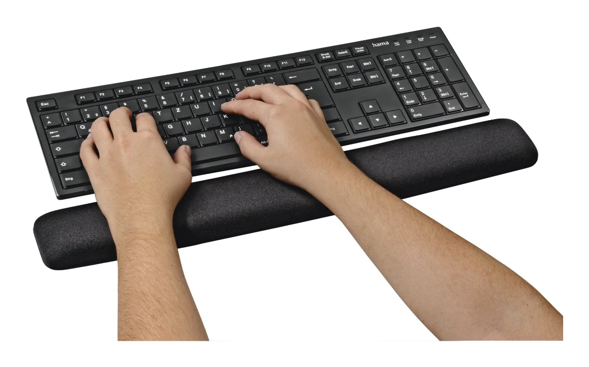 Hama Ergonomic Tastatur-Handgelenkauflage Schwarz