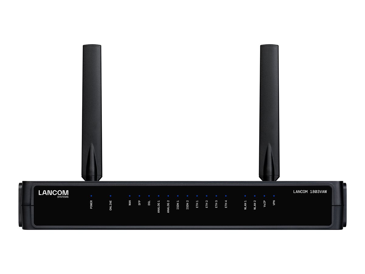 LANCOM 1803VAW WLAN-Router VoIP-Gateway DSL-Modem Wi-Fi 6 Schwarz