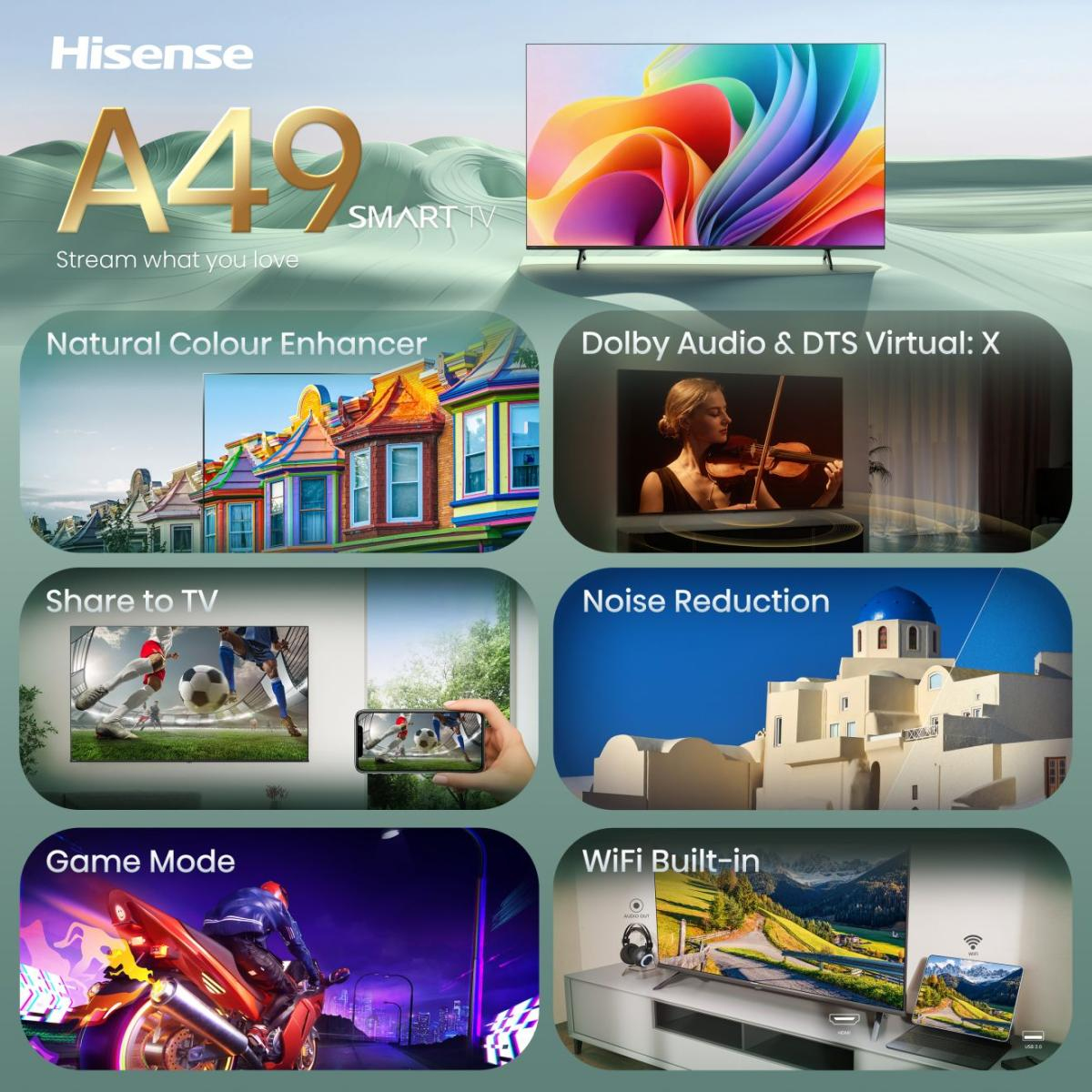 Hisense 40A49S 40" Full HD Smart-TV Schwarz