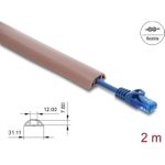 Delock Kabelkanal PVC flexibel 30 x 10 mm - Länge 2 m braun (20763)