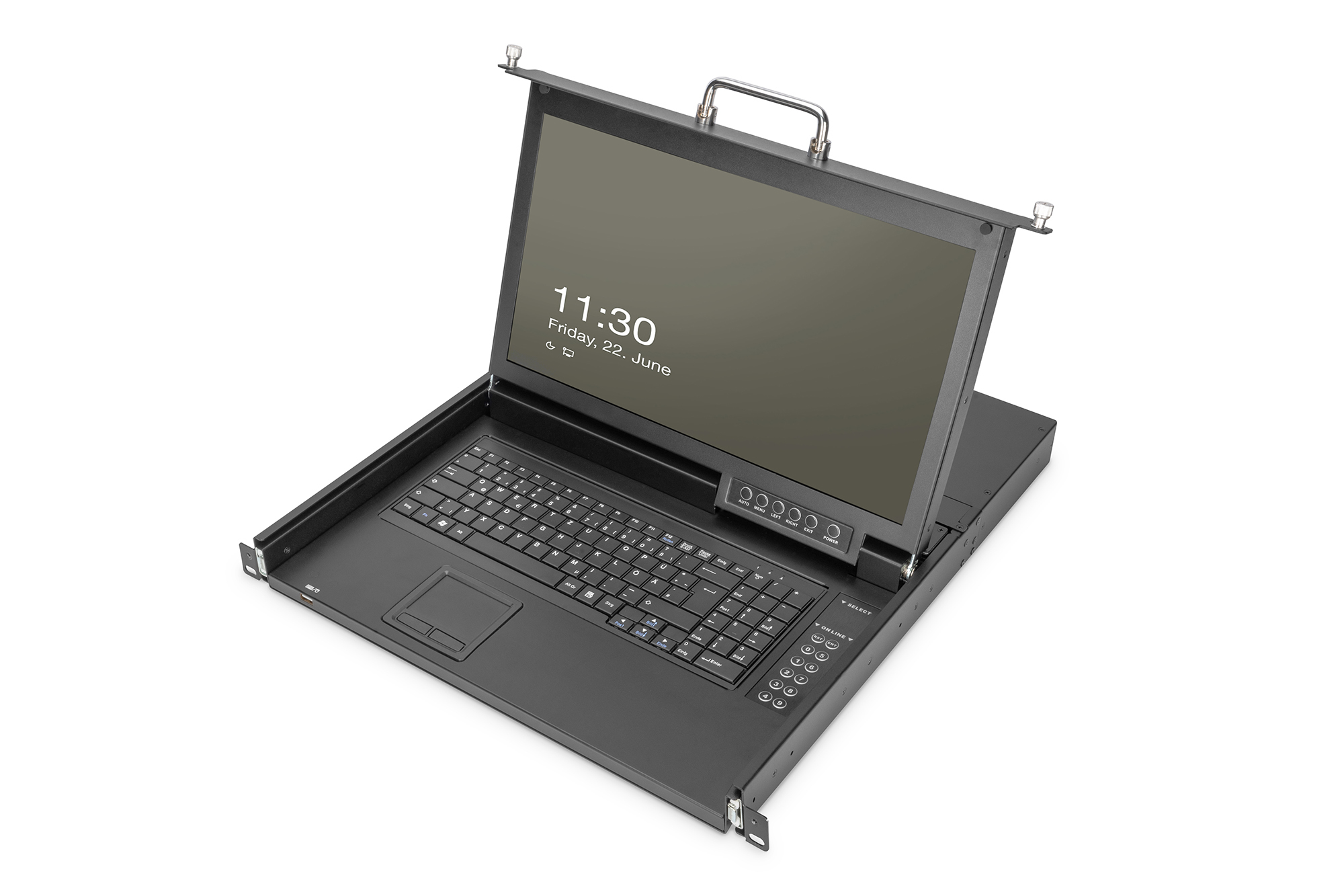 DIGITUS DS-72220-6GE 17" KVM-Konsole 8-Port HDMI Schwarz