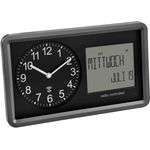 TFA Dostmann 60.3552.01 Funk Funkuhr 254 mm x 44 mm x 152 mm Schwarz (60.3552.01)