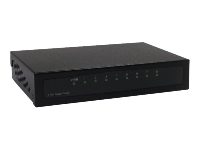 deXlan 891008 Unmanaged Gigabit Ethernet Switch 8 x 10/100/1000 Schwarz