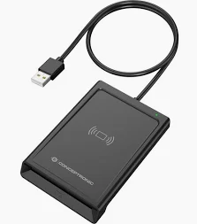 Conceptronic BIAN11B Smart-ID-Kartenleser duale Schnittstelle USB-A schwarz