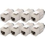 DIGITUS CAT 6A Keystone Jack shielded 8 pcs. tool free connection (DN-93617-8)