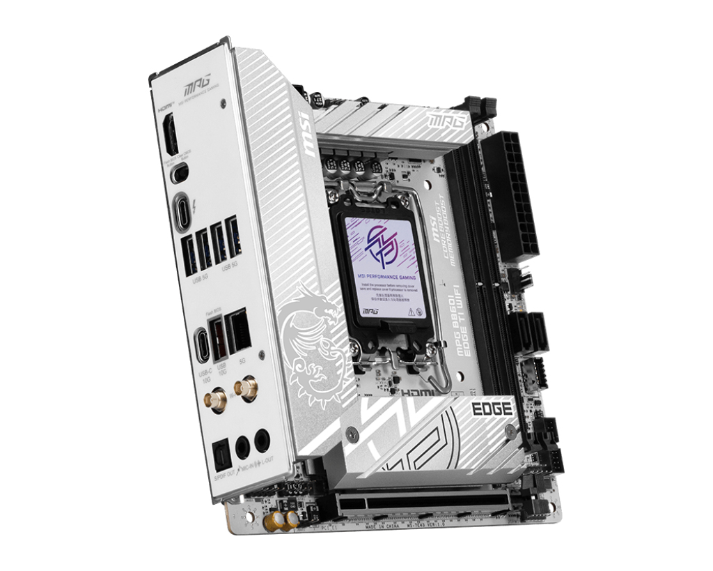 MSI MPG B860I EDGE TI WIFI Mainboard Mini-ITX Intel B860 LGA 1851 Weiß