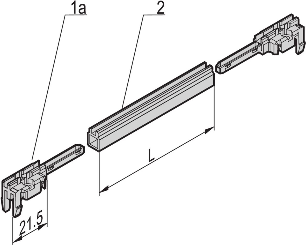 SCHROFF Führungsschiene Typ Zubehör, PC, 280 mm (24568-381)