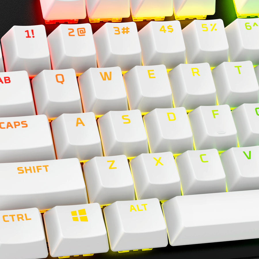 HyperX Keycap Set PBT Double-Shot ISO-DE QWERTZ 105 Tasten Weiß
