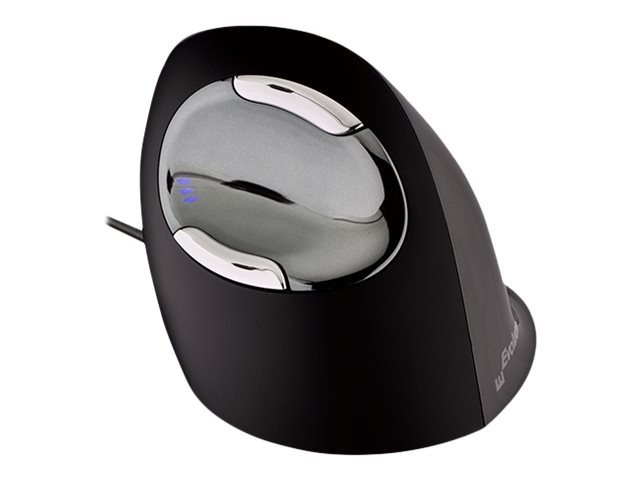 Evoluent VerticalMouse D Small Vertikale ergonomische Funkmaus 6 Tasten Schwarz, Grau