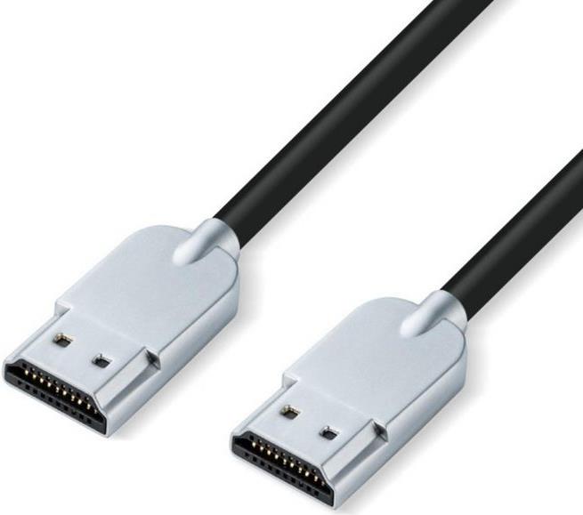 Microconnect HDMISUPERSLIM1M HDMI-Kabel 1 m HDMI Typ A (Standard) Schwarz - Metallisch (HDMISUPERSLIM1M)