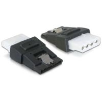 Delock Adapter Power 4pin Molex Buchse > SATA Power 15pin Buchse mit Clip (65046)