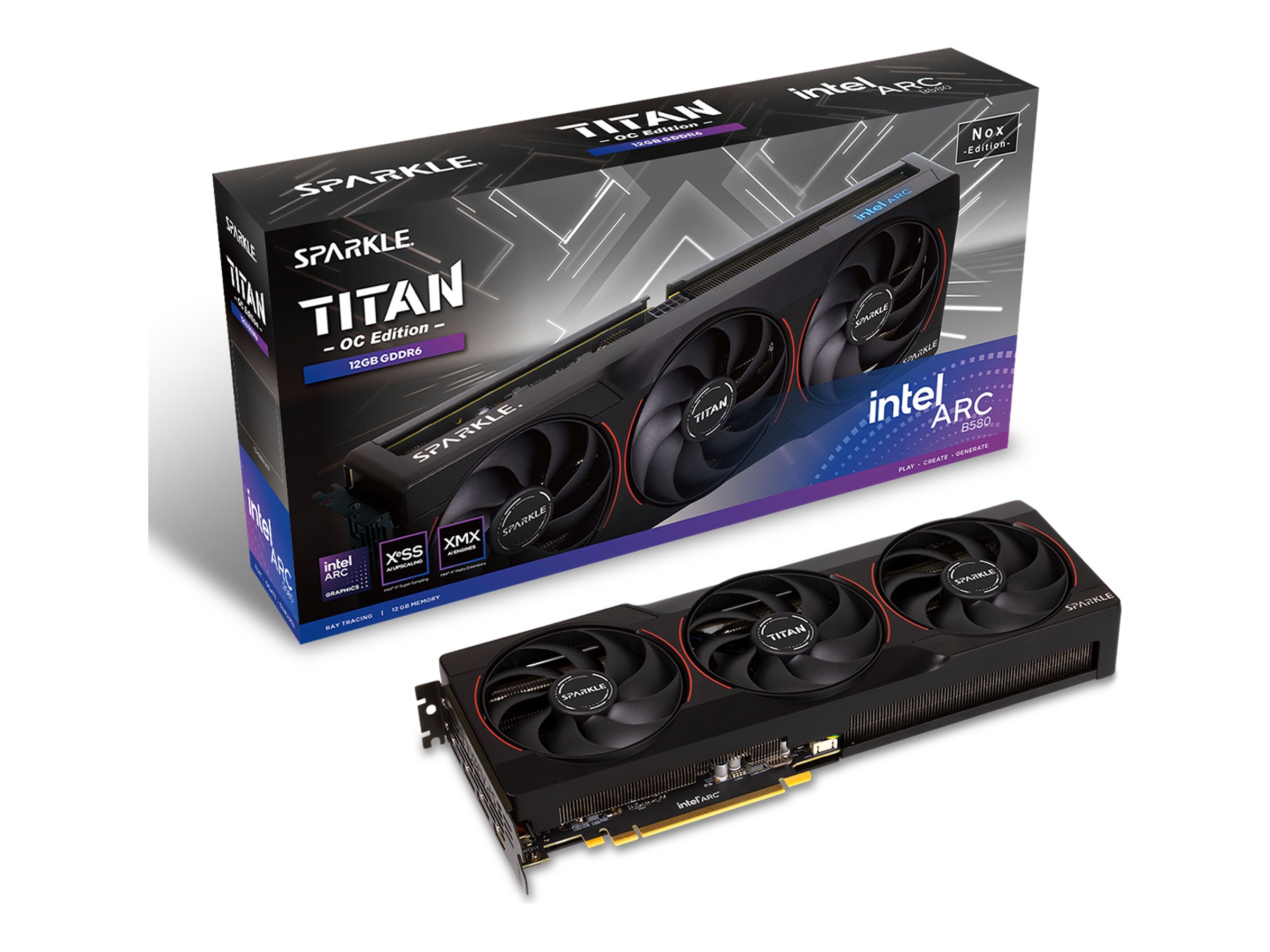 Sparkle TITAN Nox OC Intel Arc B580 Grafikkarte 12 GB GDDR6 PCIe 4.0 x8