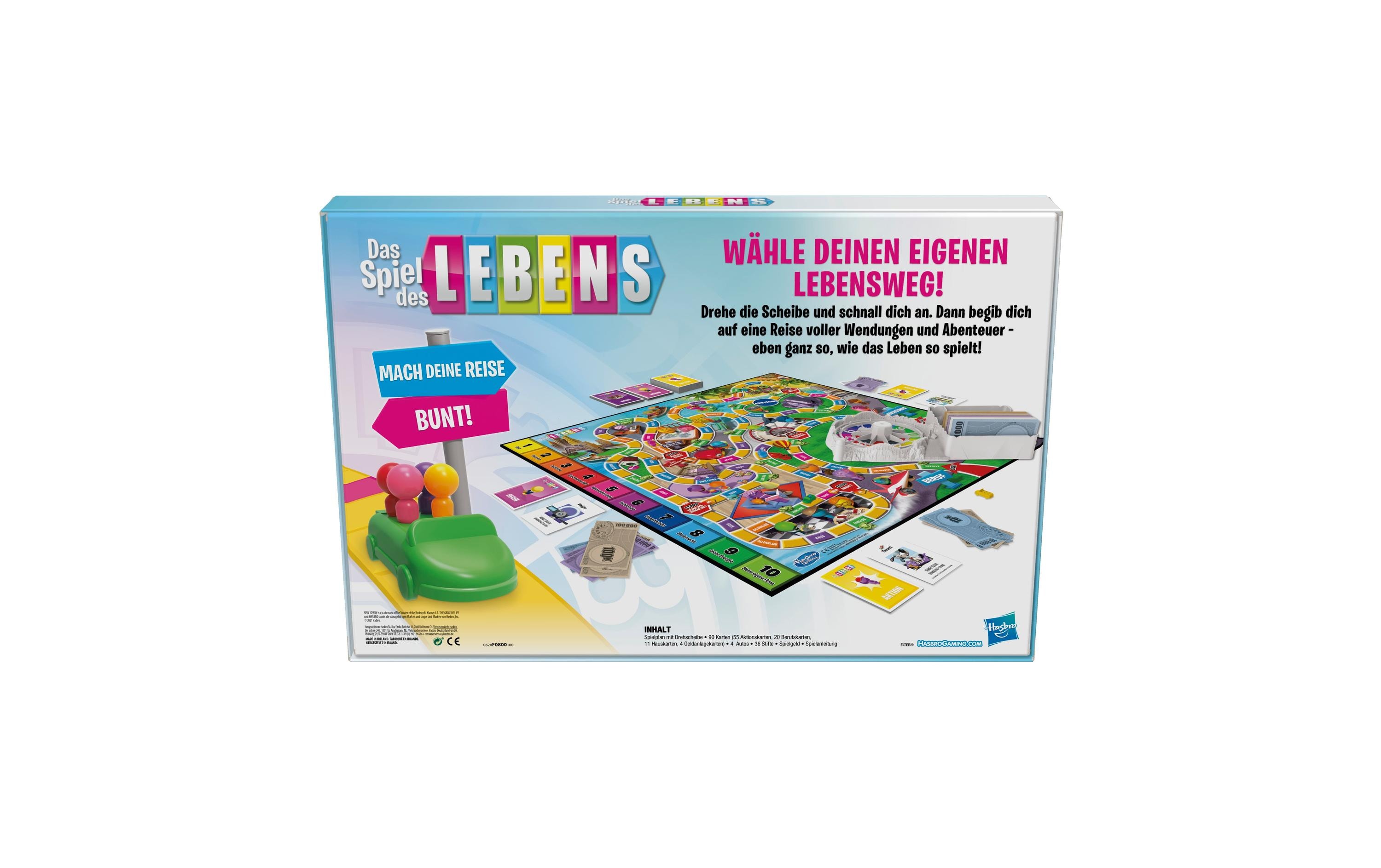 Hasbro Das Spiel des Lebens F0800 Brettspiel Familienspiel Bildend Ab 8 Jahren