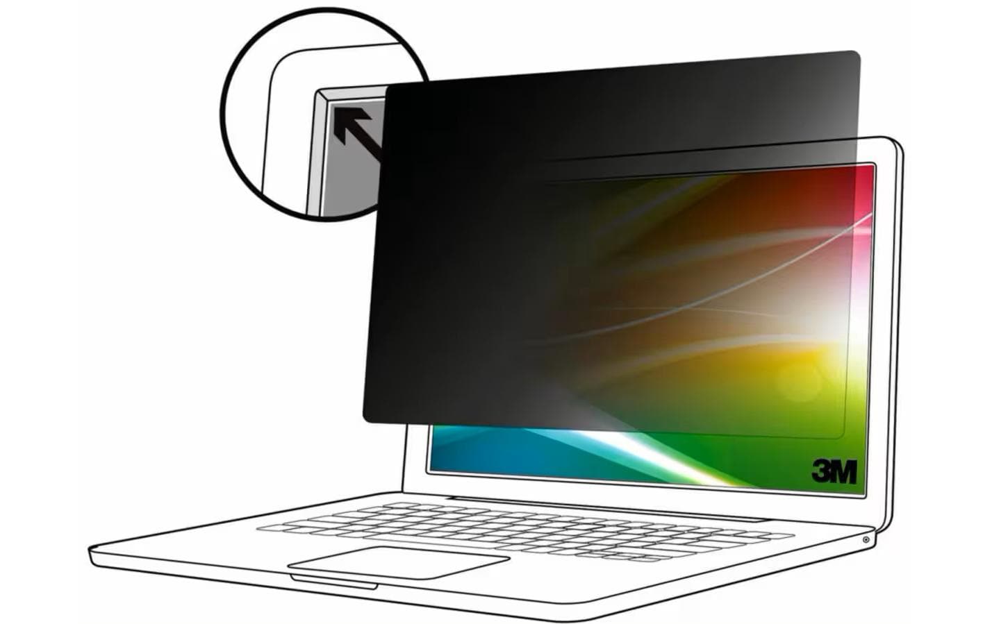3M BP133W1B Blickschutzfilter 13.3" 16:10 für Notebook, Schwarz