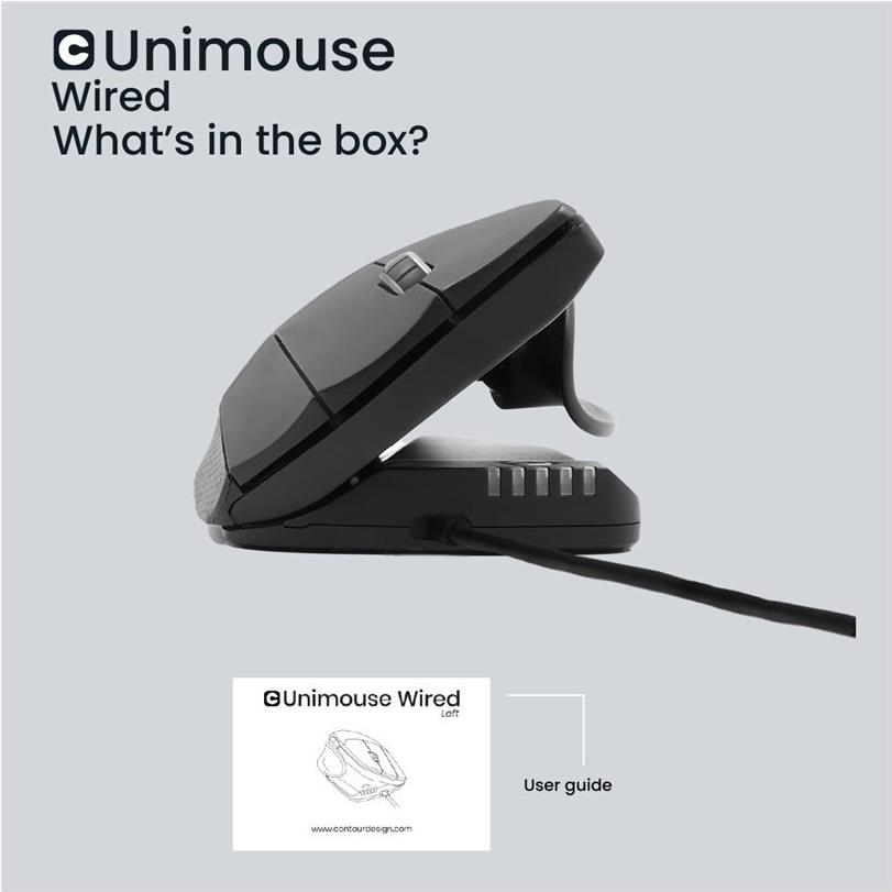 Contour Unimouse - Maus - USB-C - Schwarz