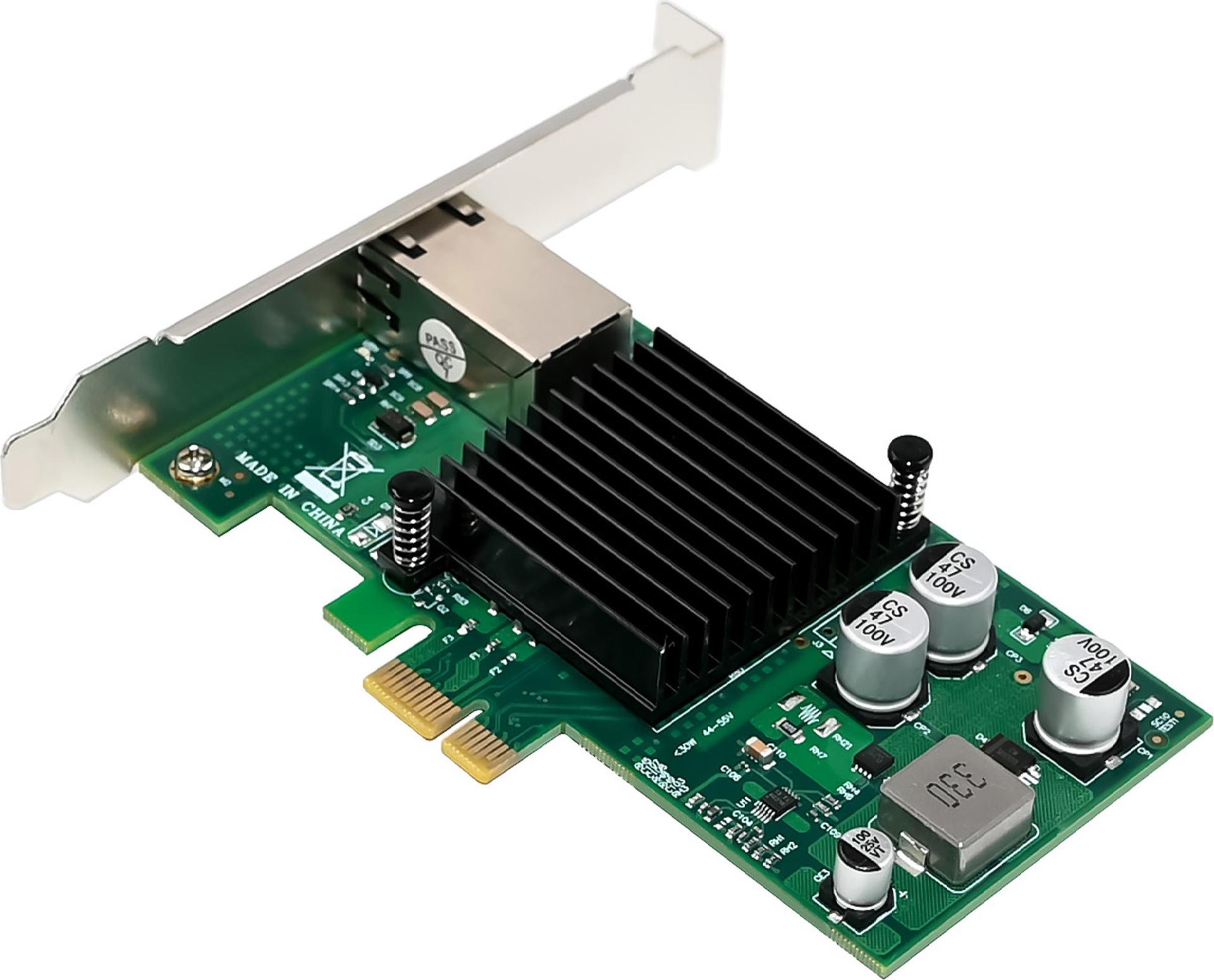 InLine Gigabit Netzwerkkarte PCIe 2.1 x1 1x RJ45 PoE+