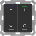 MDT BE-TAL550206.C1 KNX Taster Light 55 2-fach RGBW Schwarz matt Jalous._Schalt. 1 (BE-TAL550206.C1)