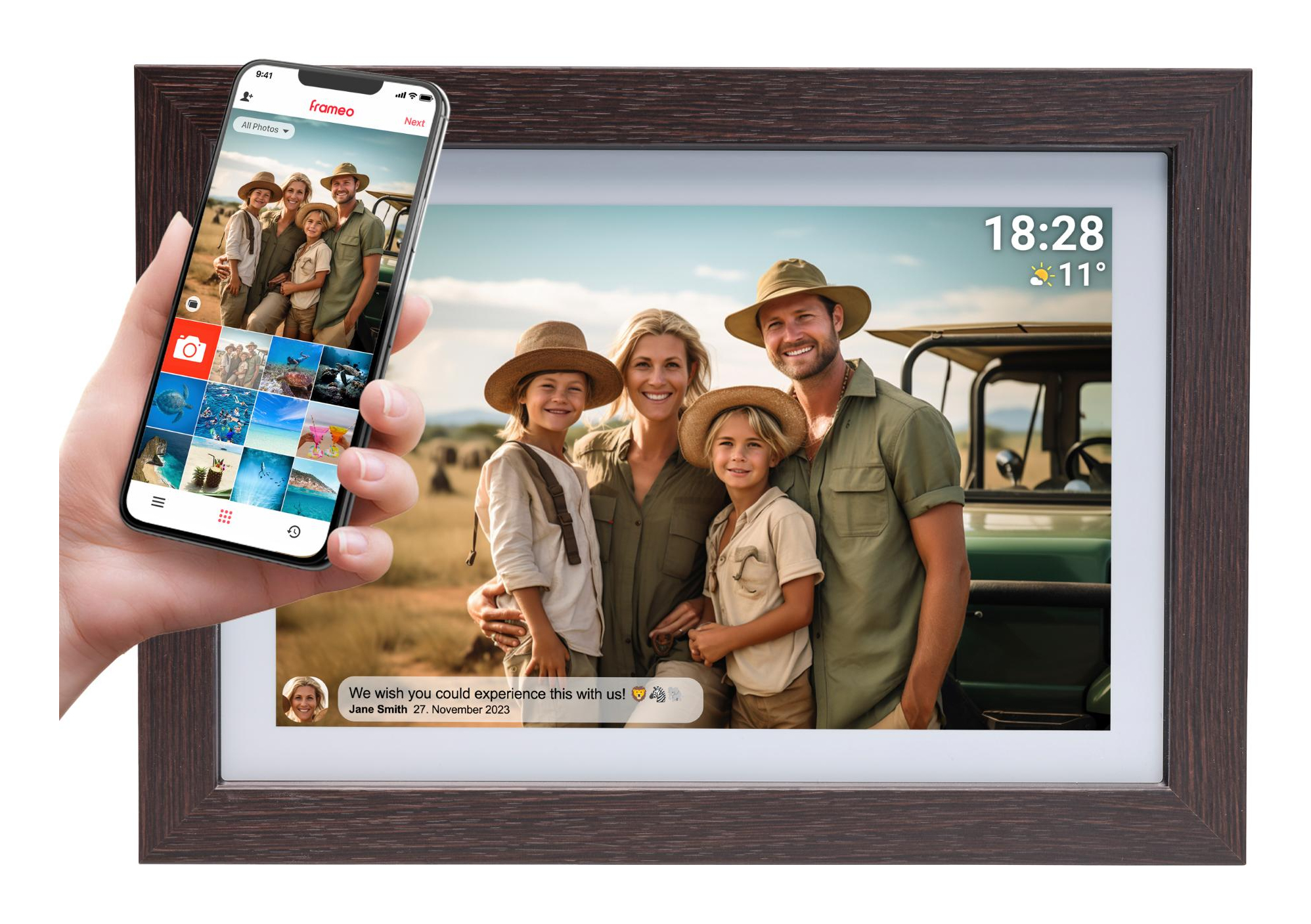 Denver Frameo PFF-1042DW Digitaler Bilderrahmen 10,1" 16 GB WLAN