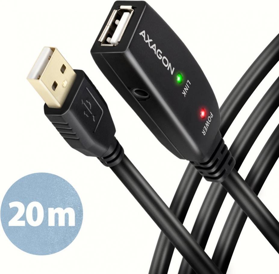 AXAGON ADR-220 aktives USB 2.0 Verlängerungskabel, USB-A Stecker/Buchse - 20m (ADR-220)