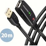 AXAGON ADR-220 aktives USB 2.0 Verlängerungskabel, USB-A Stecker/Buchse - 20m (ADR-220)