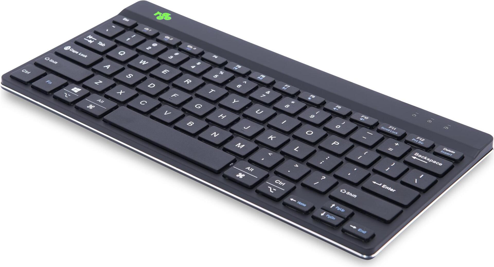 R-Go Ergonomische Tastatur Compact break Bluetooth QWERTY US Englisch Schwarz