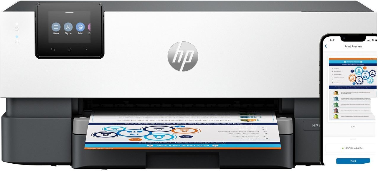 HP Officejet Pro 9110B Printer, Home Office, Print, Wireless Two-Sided Printing Print From Phone Or Tablet (5A0S3B#686)