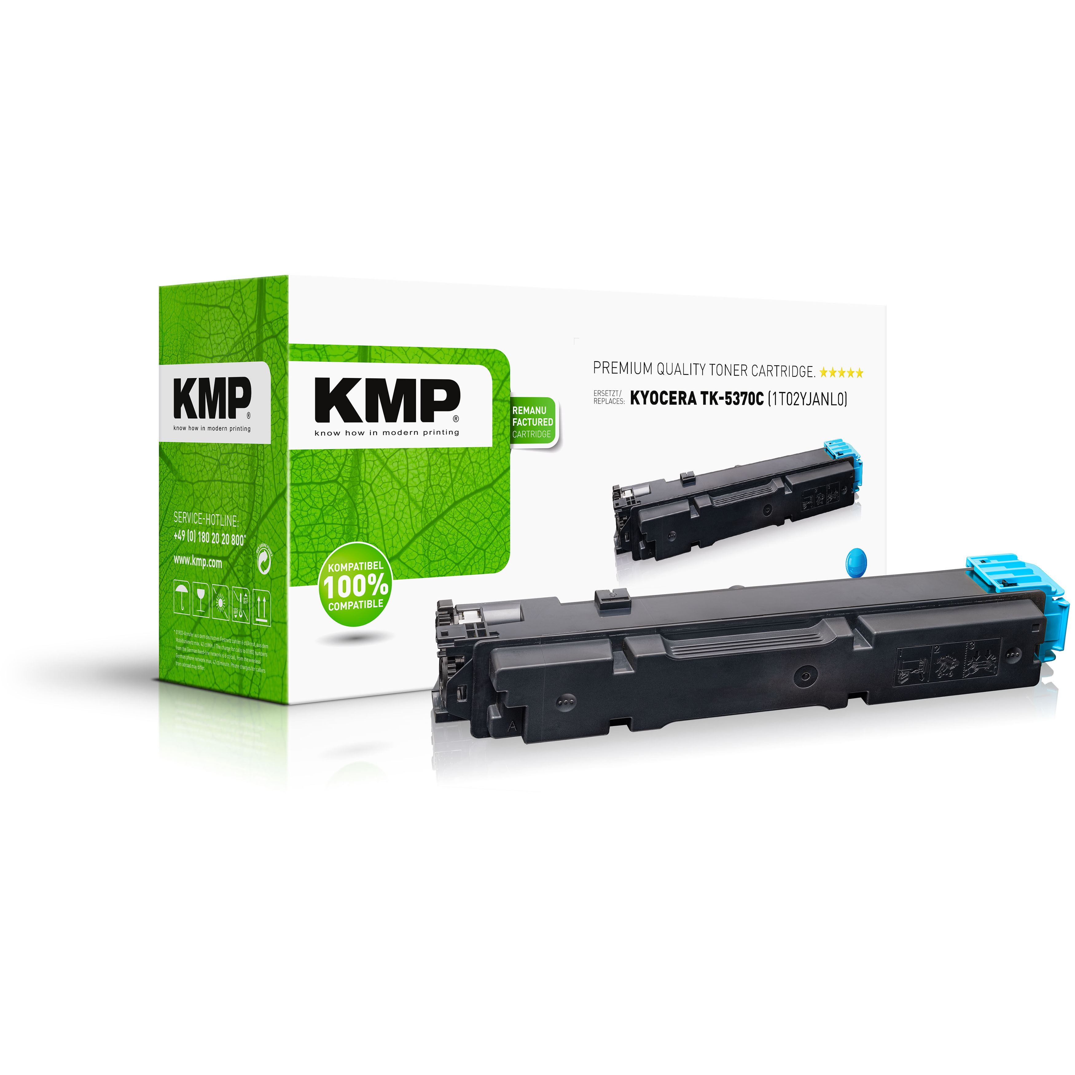 KMP 2930,0003 Tonerpatrone kompatibel zu Kyocera TK-5370C PA3500/MA3500 5000 Seiten Cyan
