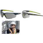 uvex Bügelbrille suXXeed, Scheibentönung: grau Schutzbrille, Bügelfarbe: anthrazit/lime, Material: PC, - 1 Stück (9181281)