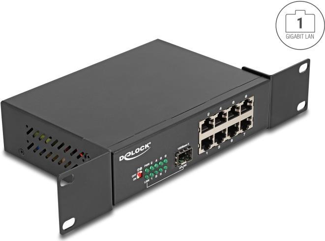 DeLOCK 88064 Netzwerk-Switch Unmanaged Gigabit Ethernet (10/100/1000) Schwarz (88064)