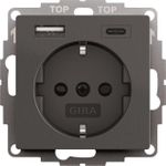 GIRA 245928 SCHUKO USB-Spannungsversorgung 2f System 55 (245928)