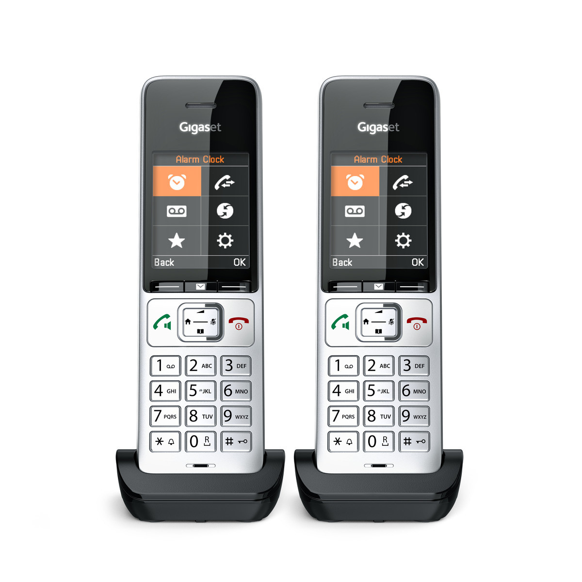 Gigaset COMFORT 500HX duo 2,2" TFT-Farbdisplay Schwarz, Silber