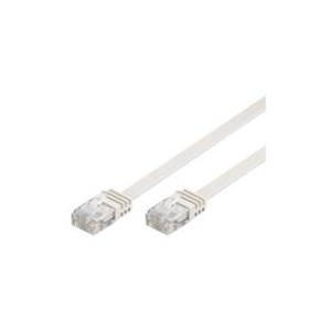 Wentronic Goobay CAT 6 Flach-Patchkabel, U/UTP, Weiß, 20 m - Kupfermaterial (95158)