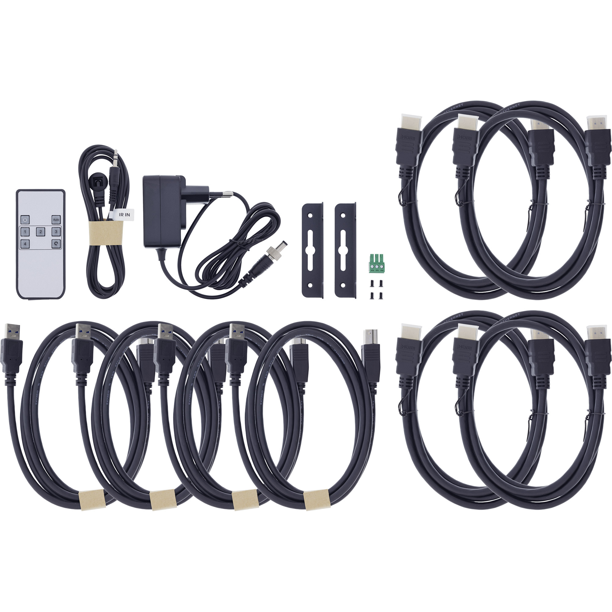 InLine 57885D KVM-Switch 4-Port HDMI 8K Ultra HD USB 3.0 Schwarz