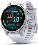 Garmin fenix 8 - 43 mm AMOLED Steinweiss/Silber (010-02903-00)