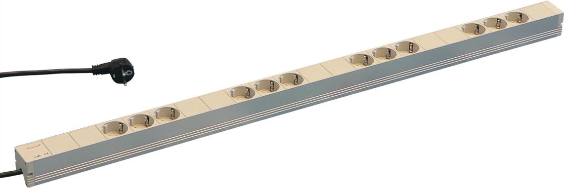 Schroff 60110-203 Stromverteilereinheit (PDU) 12 AC-Ausgänge 1U Grau (60110203)