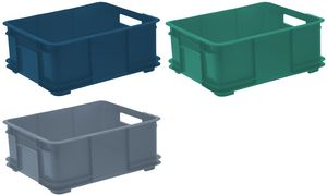 keeeper Aufbewahrungsbox Euro-Box XL "bruno eco", grau Farbe: eco-grey, 28 Liter, aus 100% Recyclingkunststoff, - 1 Stück (1545313800000)