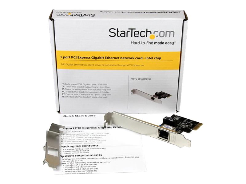 Startech 1 Port PCI Express Gigabit Ethernet Netzwerkkarte Intel I210 NIC PCIe x1 Low-Profile