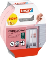 tesa Professional Sensitive 56267-00000-01 Malerabdeckband Rosa (L x B) 50 m x 25 mm 2 St. (56267-00000-01)