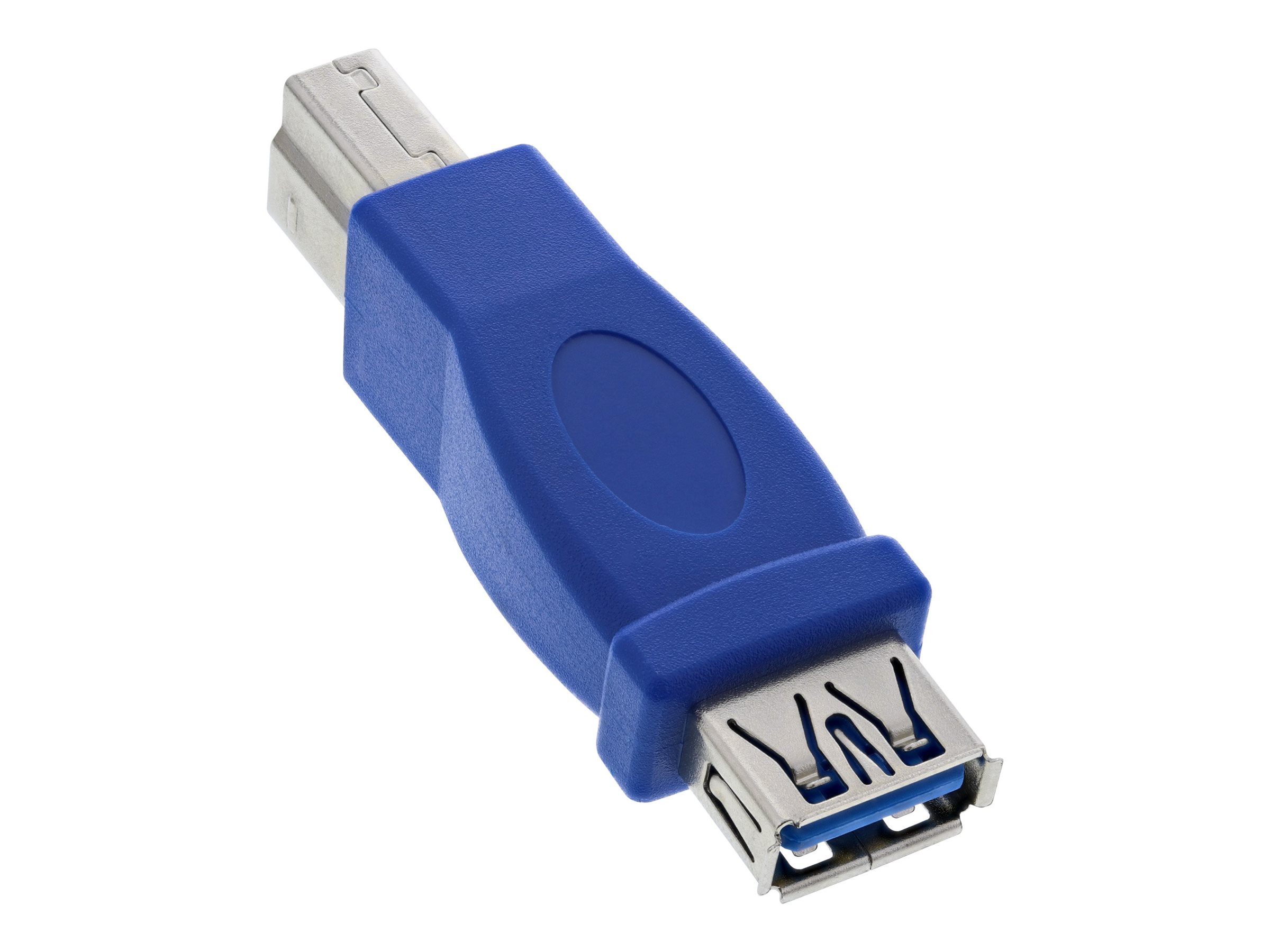 InLine USB 3.0 Adapter USB Typ A Buchse auf USB Typ B Stecker Blau